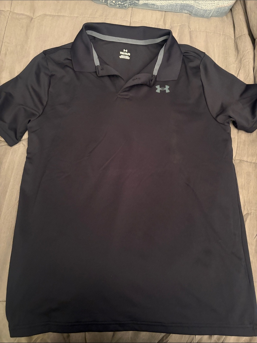 Under Armour Black Polo with Gray Trim